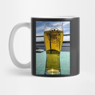 A tall and cool refreshing beverage Mug